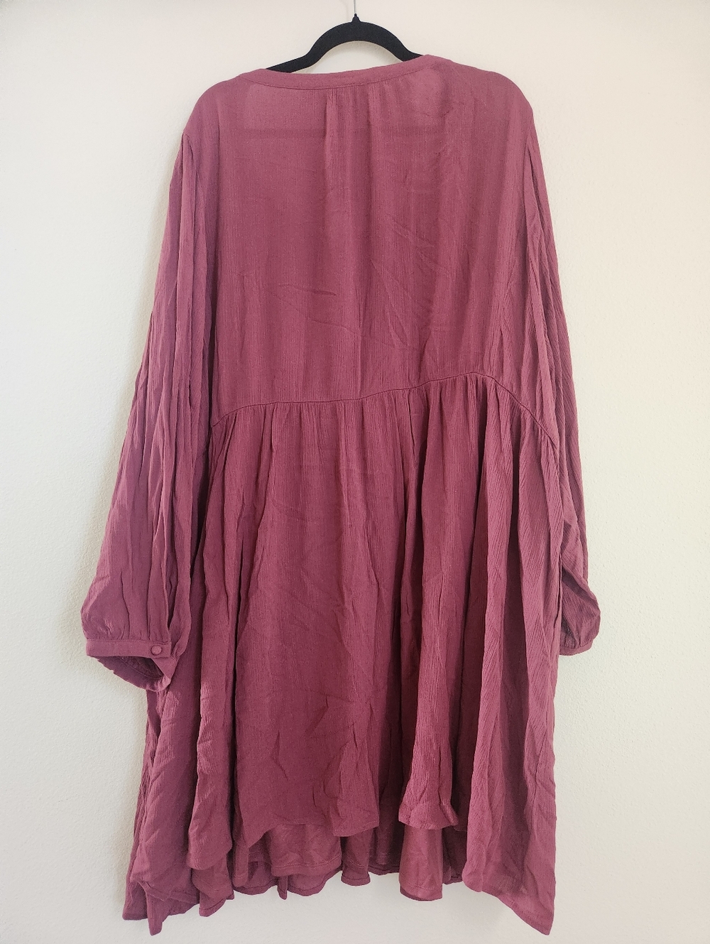 Torrid Maroon Wash Gauze Fit N Flare Mini Dress - Picture 6 of 7